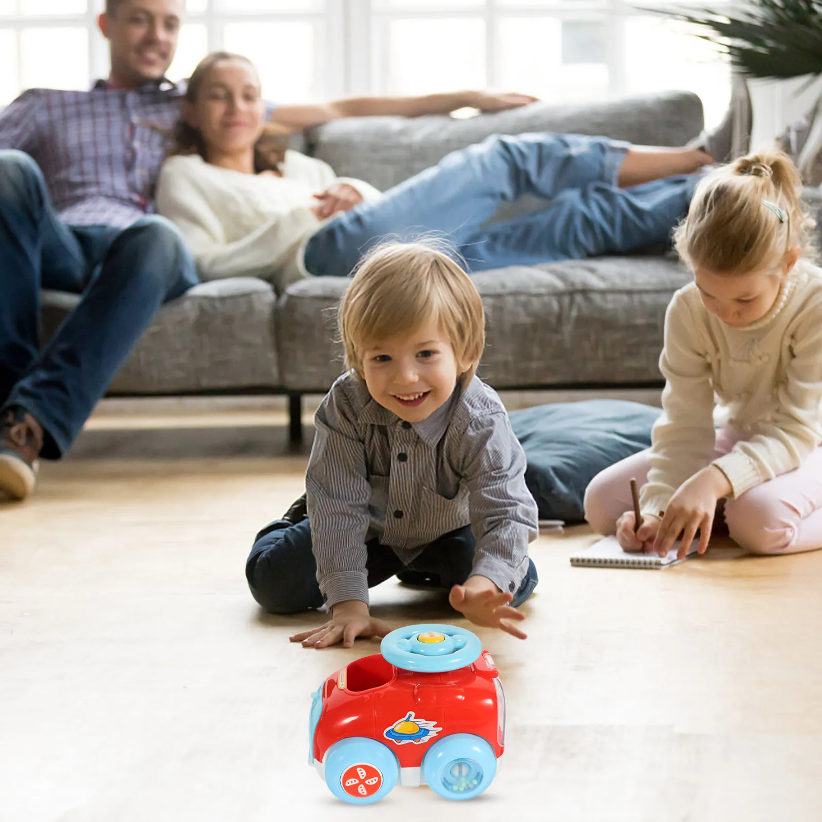 Small Inertia Car Cartoon Vehicle for Kids Baby Catapult Boys Girls Educational Plaything Slide Forward Backward Smoothly
