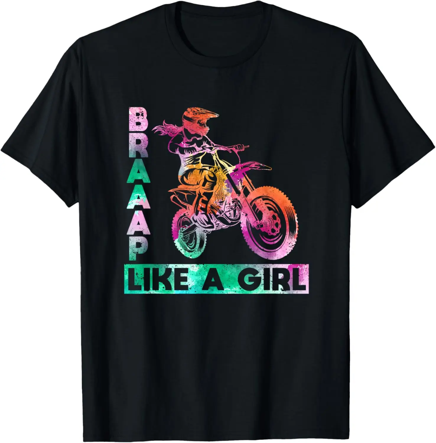 

Забавная футболка Braap Like A Girl для мотоциклетных девочек, футболка для мотокросса и велосипеда