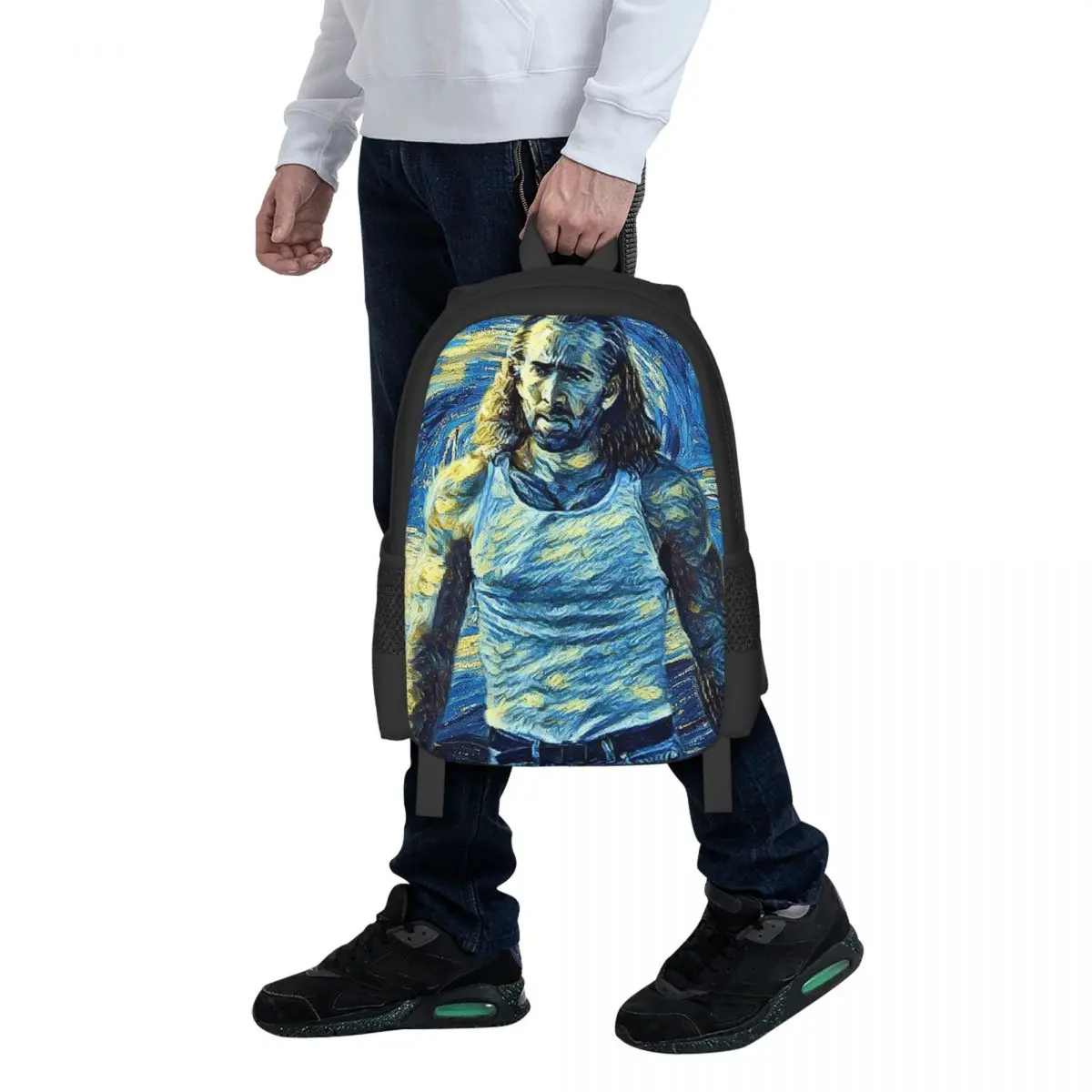 Nicolas Cage Stage Student Backpack School Bag Hiking Travel Daypack for Men Women Fashion Bookbag Shoulder Bags