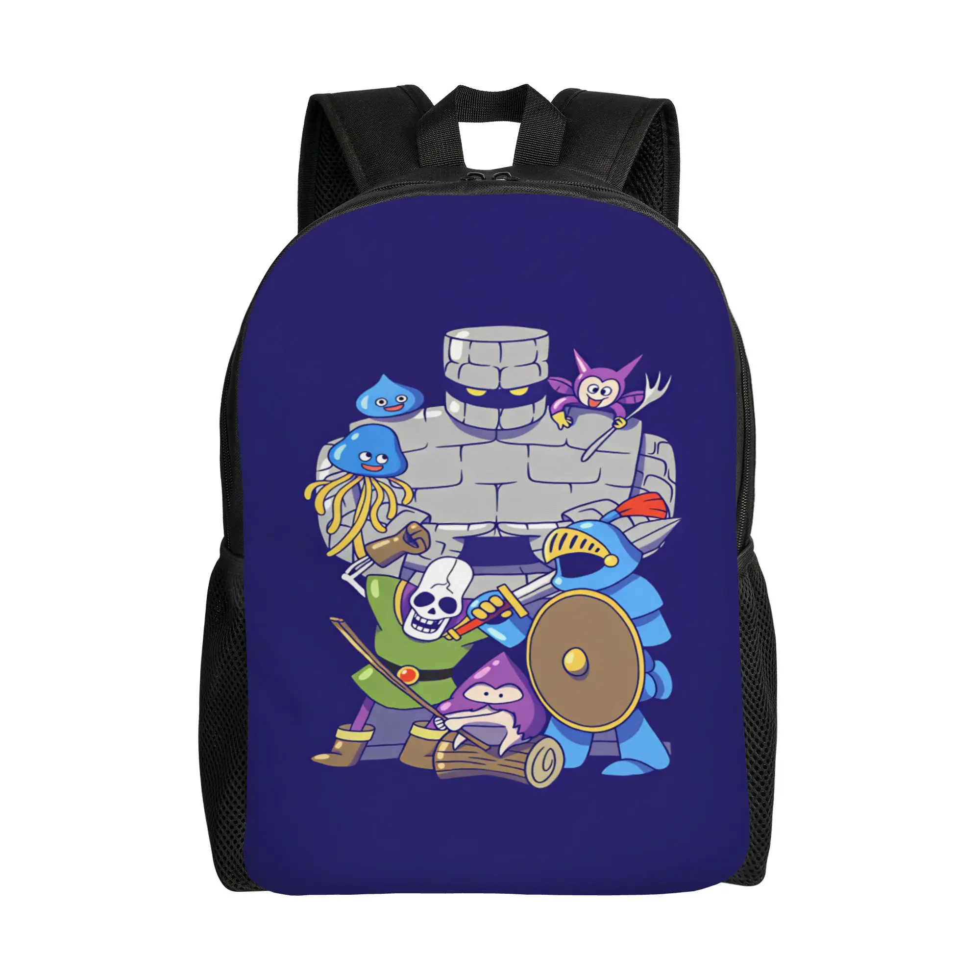 Dragon Quest Slime  Backpack  Women Men Polyester Trekking Backpacks Big Funny High School Bags Rucksack