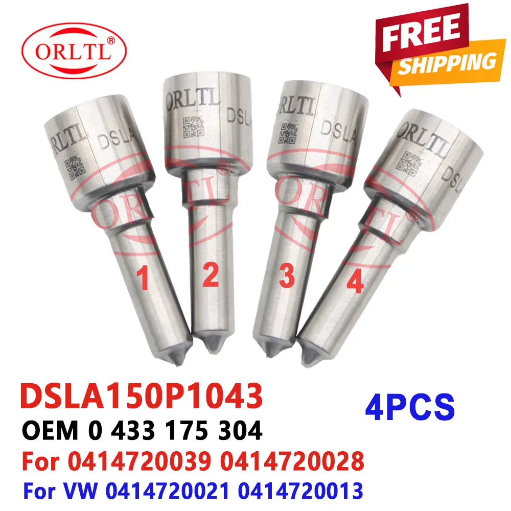 4PCS 0 433 175 304  Injector DSLA 150P 1043 Nozzle DSLA 150 P1043 for VW 0 414 720 039,0 414 720 028,0 414 720 021,0 414 720 013