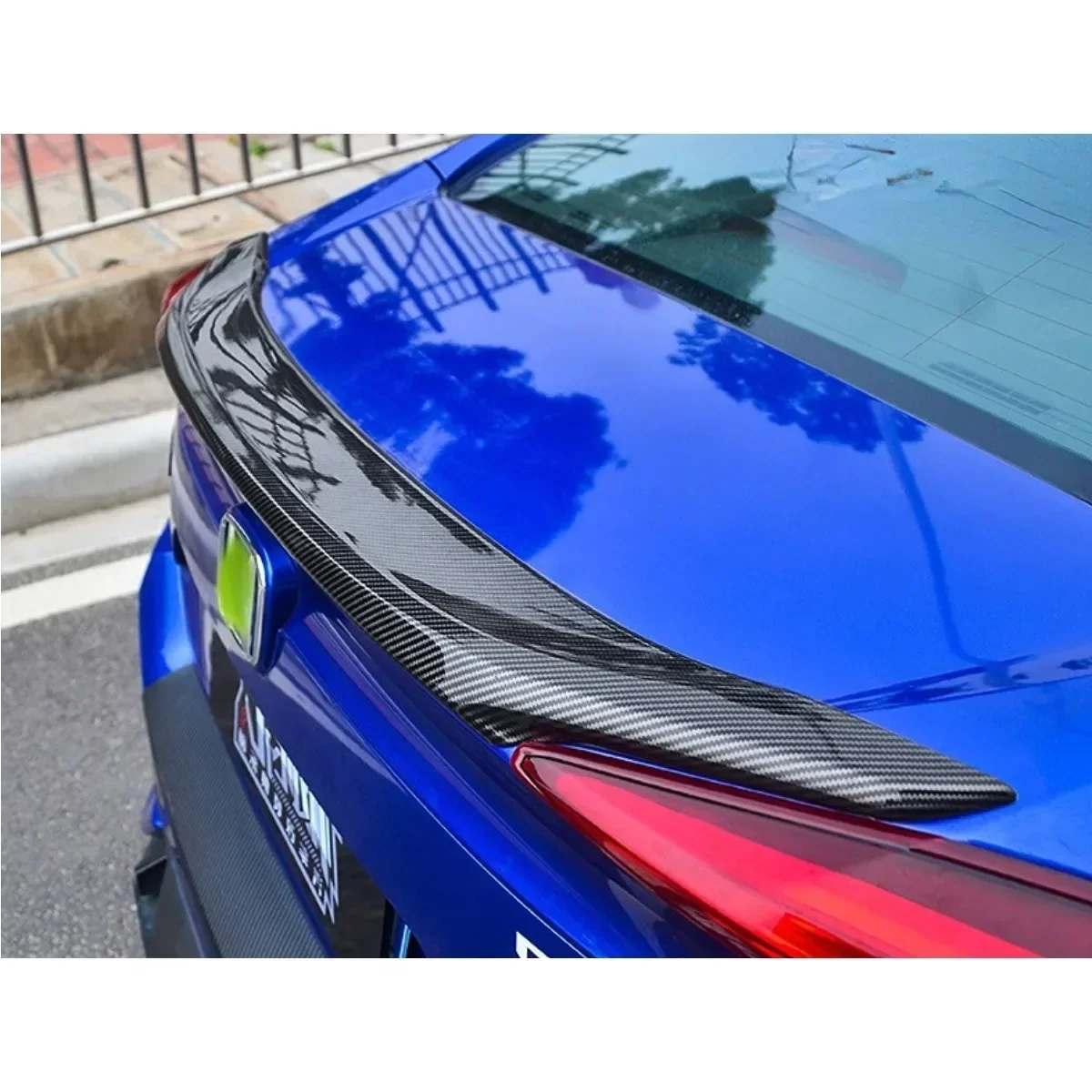 Civic spoiler traseiro do carro de fibra de carbono olhar esporte estilo traseiro tronco asa corpo kit para honda civic 10th gen 2016-2020 acessórios do carro