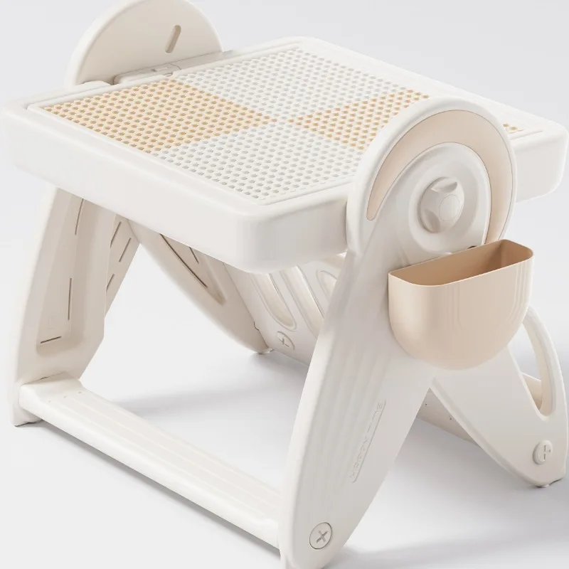 Multifunctional Kids Building Block Table with Chair Children Activity Table with Magnetic Numbers Play Blocks Set Learn Tables