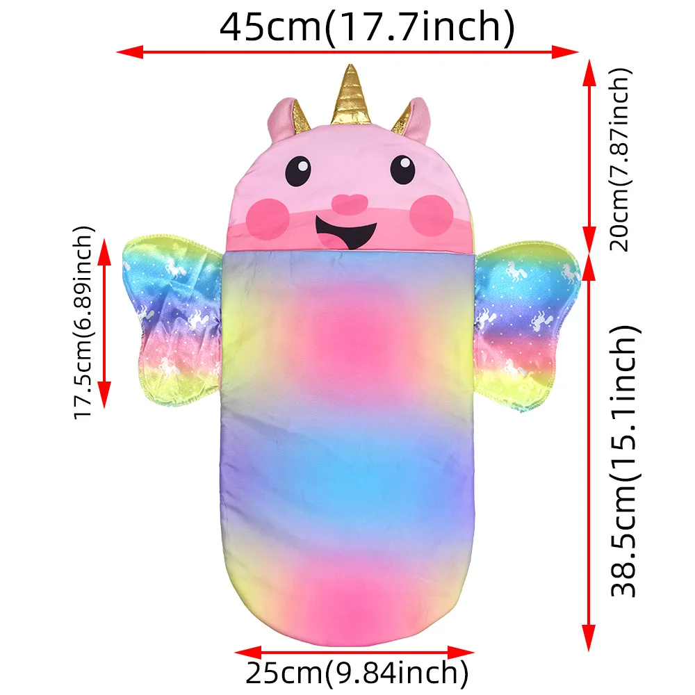 17-18inch Baby Doll Clothes Unicorn Rainbow Sleeping Bag for 43cm Baby Born Doll Bunting Doll Outfits Children Birthday Gifts