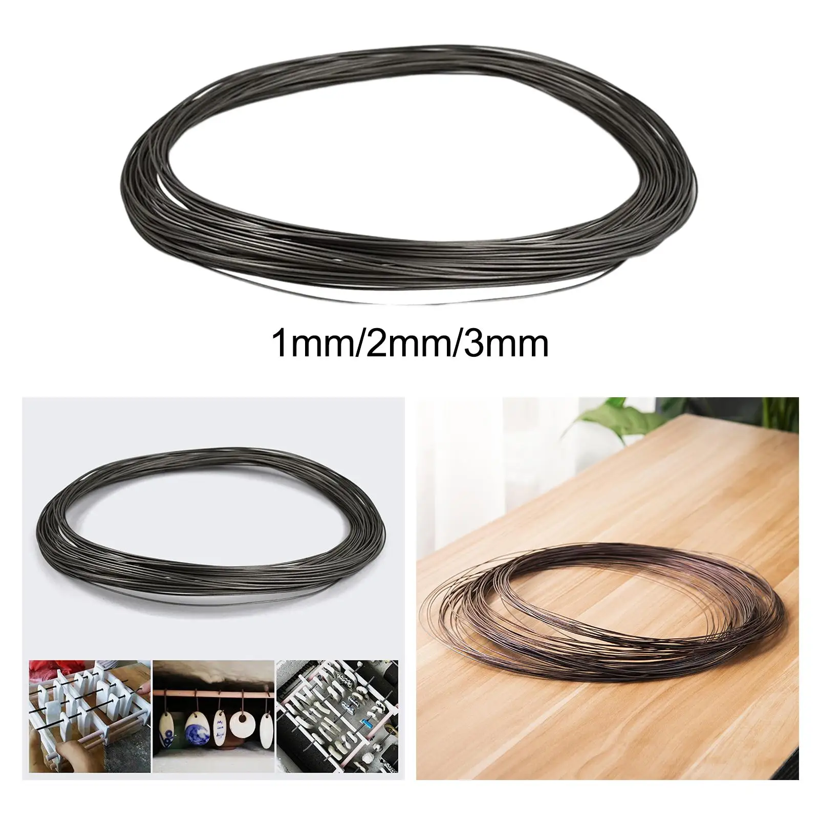 Pottery Kiln Firing Hanging Wire Tungsten Wire High Temp 1M Long for DIY Ceramic Porcelain Small Items Beads Clay Accessories