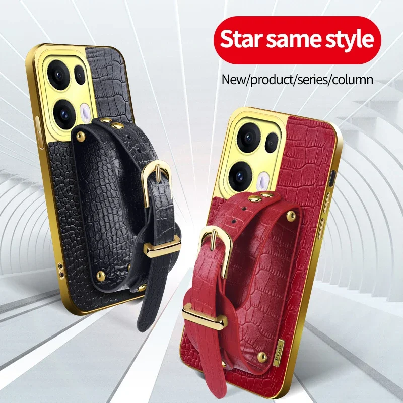 شريط للرسغ جلد التمساح سيليكون حالات ل ممن لهم رينو 11A 13 12 FS 10 برو زائد 5 جرام معصمه حامل لينة غطاء جراب هاتف