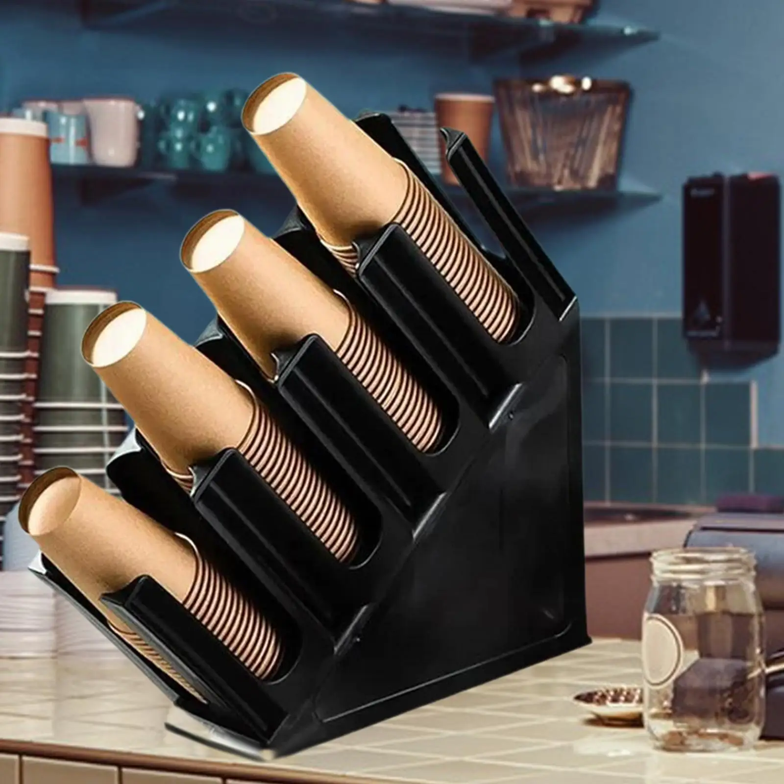 Paper Cup and Lid Holder Coffee Cup Holder Organizer for Cafe Home Parties