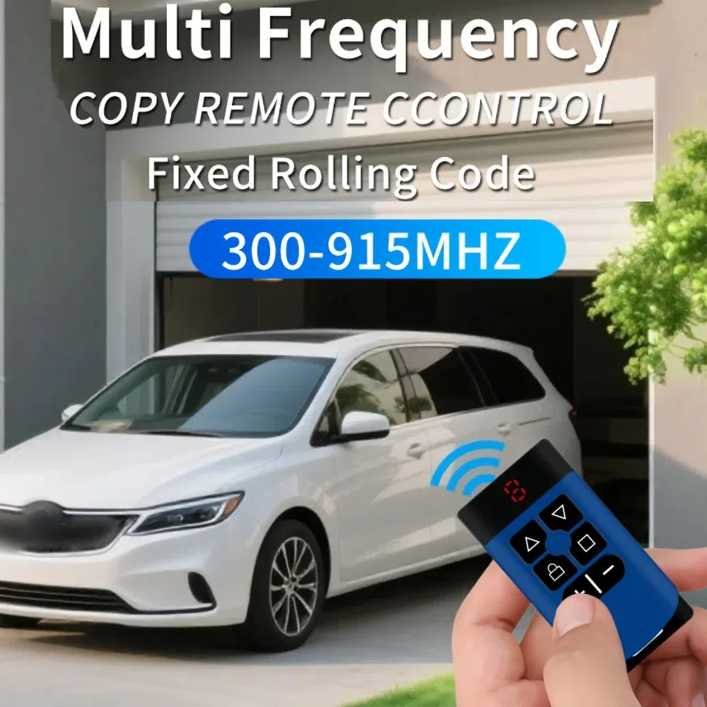 KEBIDUMEI 300~915Mhz Multi Frequency Remote Control 433Mhz 330Mhz 868Mhz Rolling Code Garage Door Opener 8 in 1 Duplicator