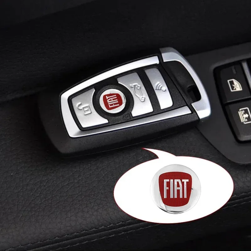 

CAR Metal Car Remote Key Stickers Fiat Specific Badge Paster For FIAT 500 Ducato Panda Grande Punto Tipo Abarth Pulse Strada 600