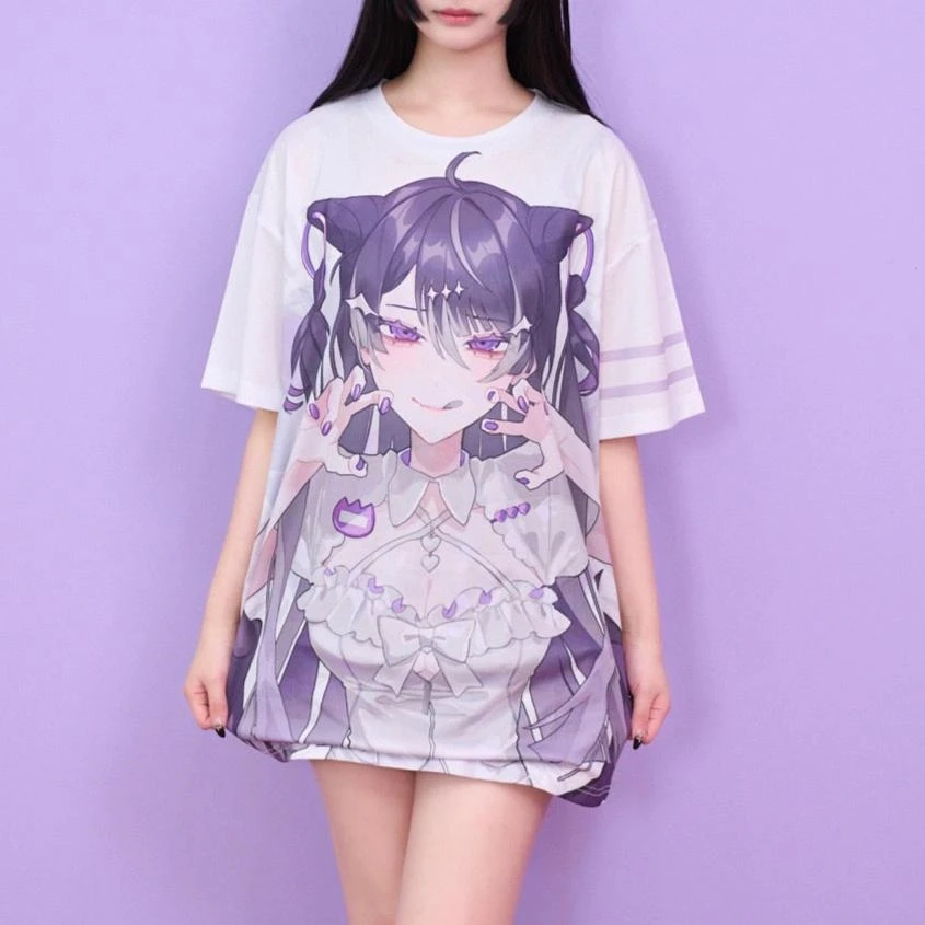 2026 Neueste Original Yandere-Style Paar-Kurzarm-Y2K-T-Shirts für Erwachsene und Kinder, Harajuku Ästhetik, Süße Coole Bedruckte Oberteile – Detail 5