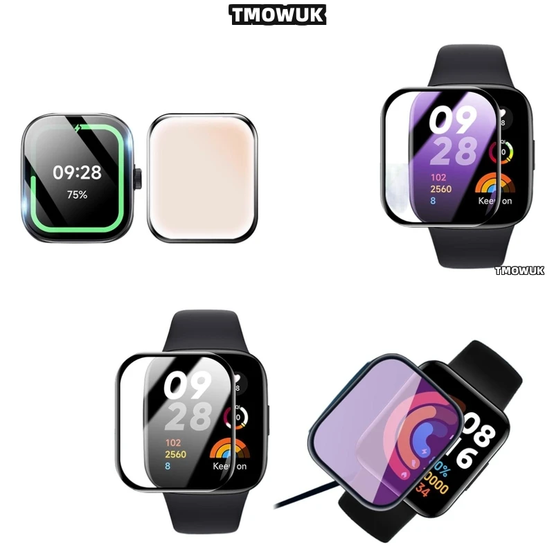 

For Xiaomi Redmi Watch 2 3 4 5 MOVE Lite Active Flexible Screen Anti-Scratch 3D Curved PMMA Full Cover Film