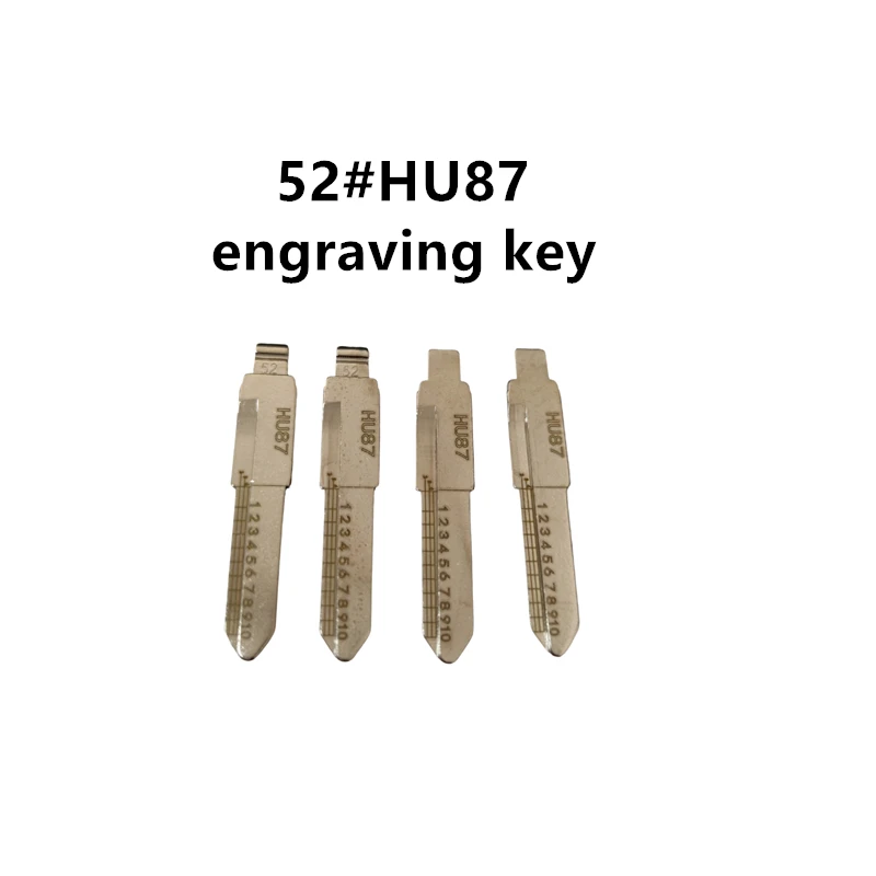 

10Pcs 52# HU87 Engraved Line Key Blade For Suzuki Swift Auto JIMNY Scale Shearing Teeth Cutting Key Blank