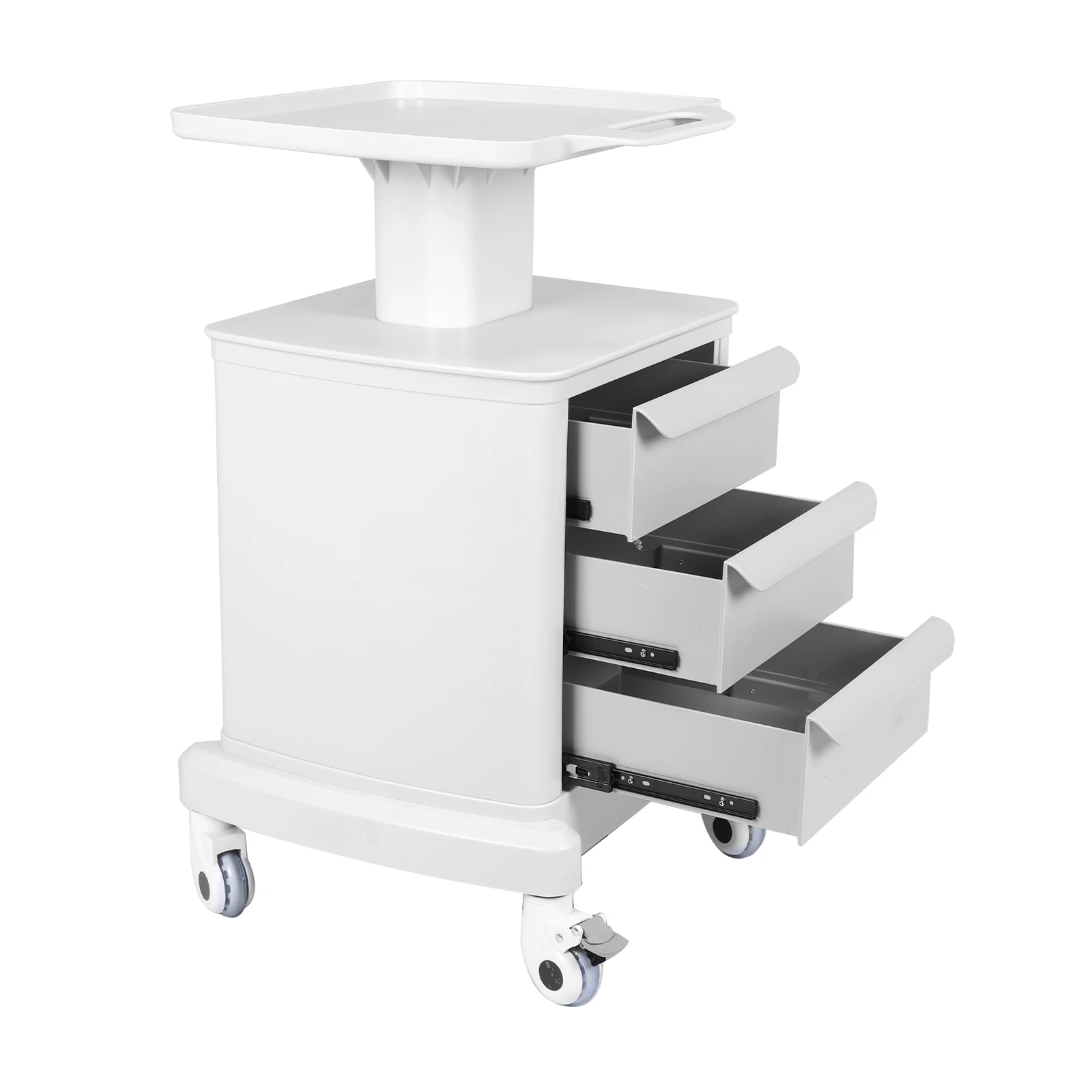 

Мобильная медицинская тележка с 3 ящиками и 4 колесами, передвижная тележка для УЗИ, нагрузка до 50 кг, для больниц, клиник, салонов, спа-салонов, офисов, спален