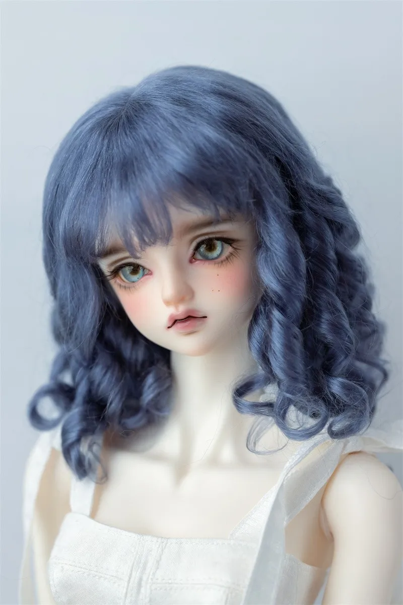 

BJD Doll Cute Wig In Stock Toy Girls 1/3 1/4 1/6 Short Curls Soft Mohair Baby Colorful Blue Elegant Date Lovely Doll Accessories