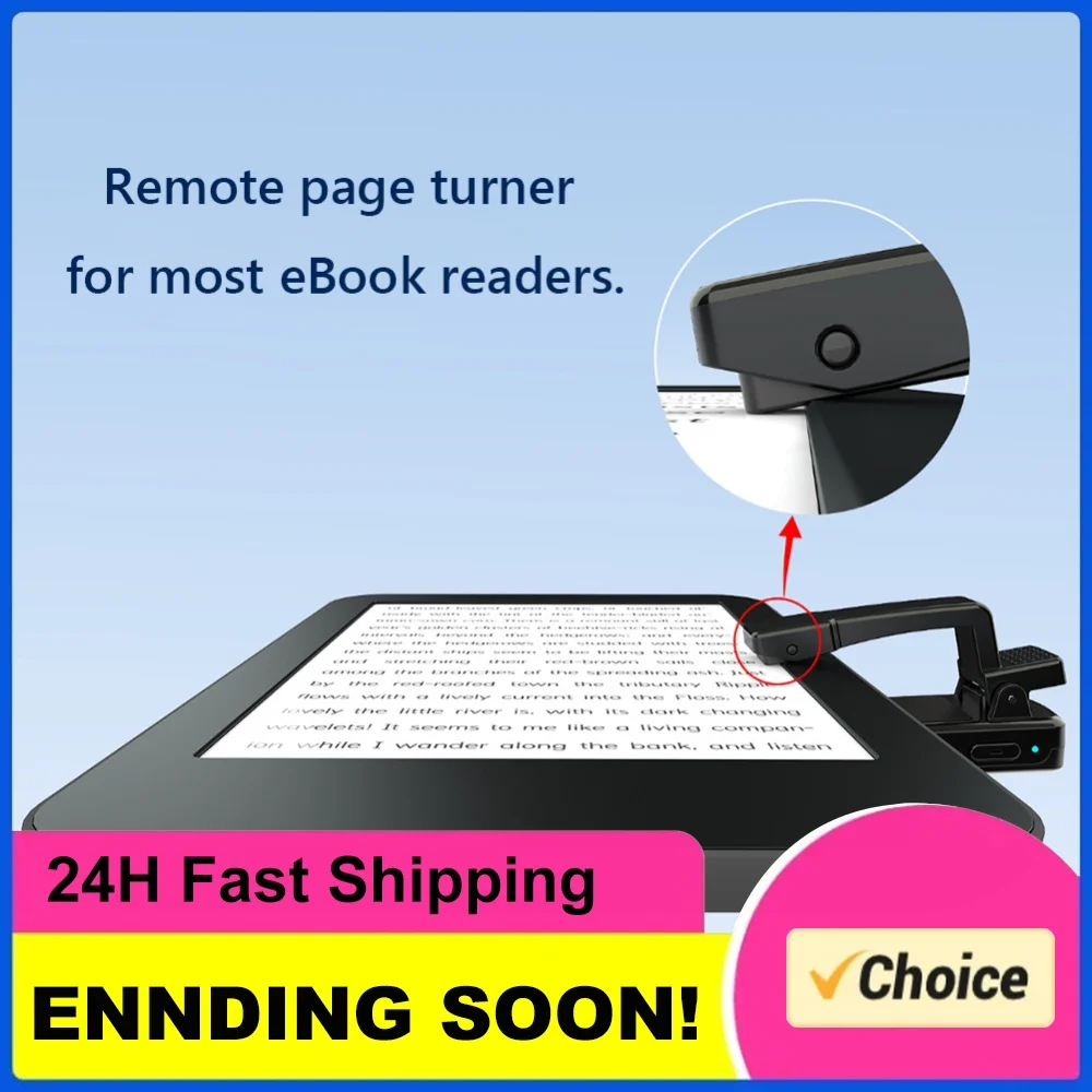 E-Reader Controller Bluetooth-Compatible 5.0 Camera Shutter Page Turner Clicker Remote Ring Clicker for Kindle Paperwhite/Oasis