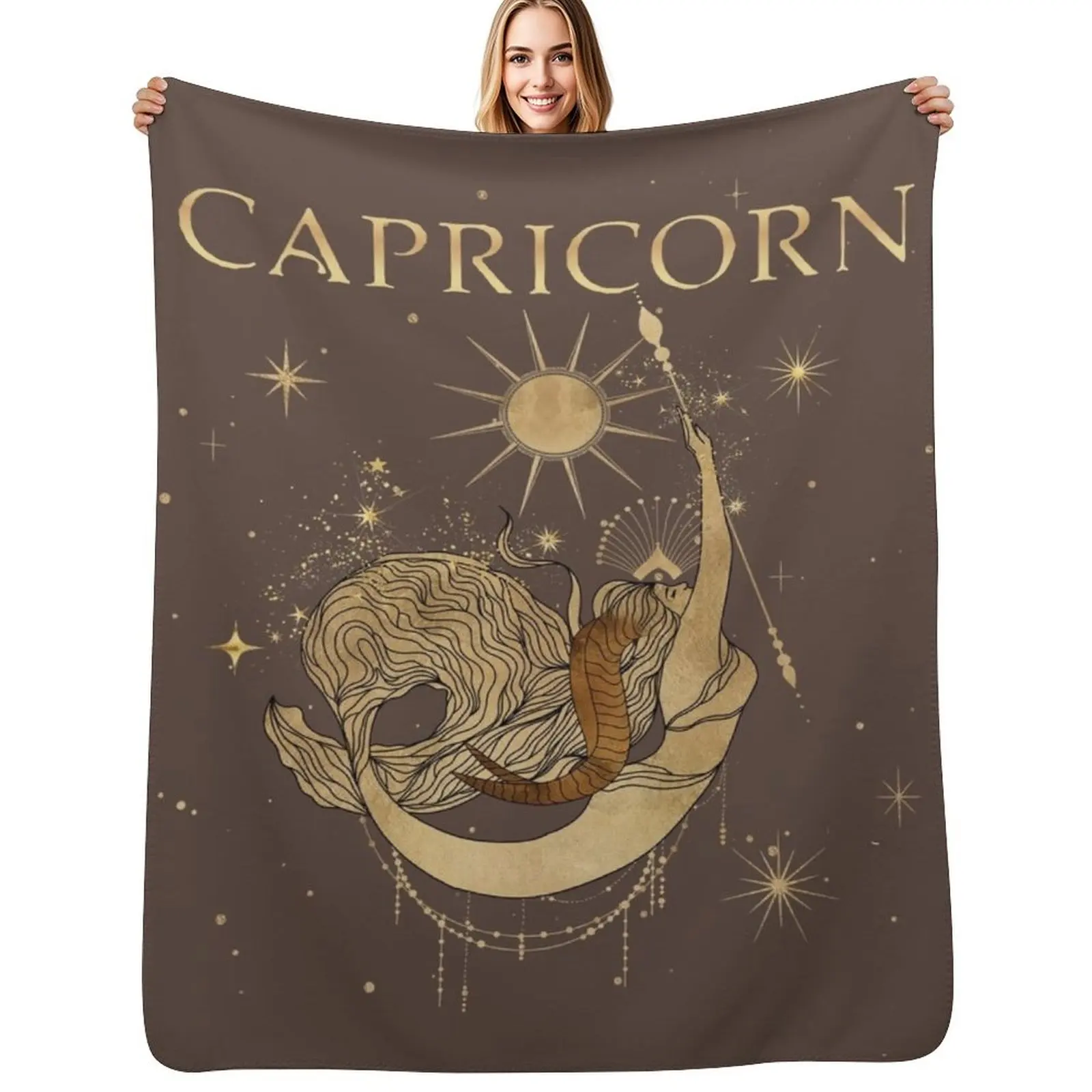 Capricorn zodiac woman Throw Blanket All Season Soft Lightweight Blanket for Home