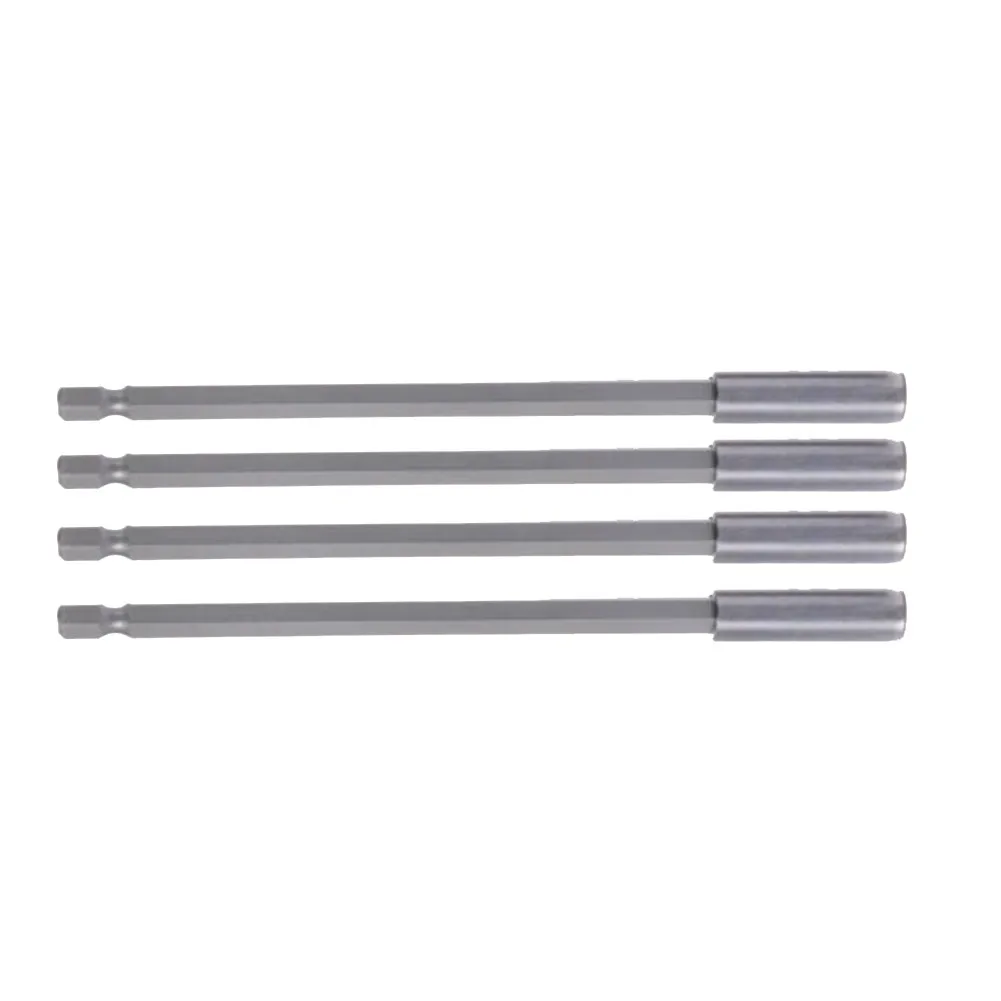 Silver-Extension Connecting Rod Drill Driver Extension Length 150mm Holder Hex Extension Long Screwdriver Magnetic Bit Tools