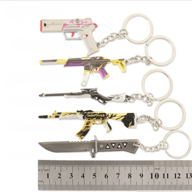 Valorant Weapon Collection Overdrive Blade Keychains Melee Game Peripheral Metal Weapon Keyring Weapons Equipment Toy Gifts Boys