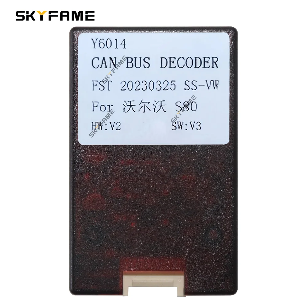SKYFAME-Adaptador de cablagem de carro, Canbus Box Decoder, Rádio Android, Cabo de alimentação para Volvo S80, XC70, V70, S60, 16Pin