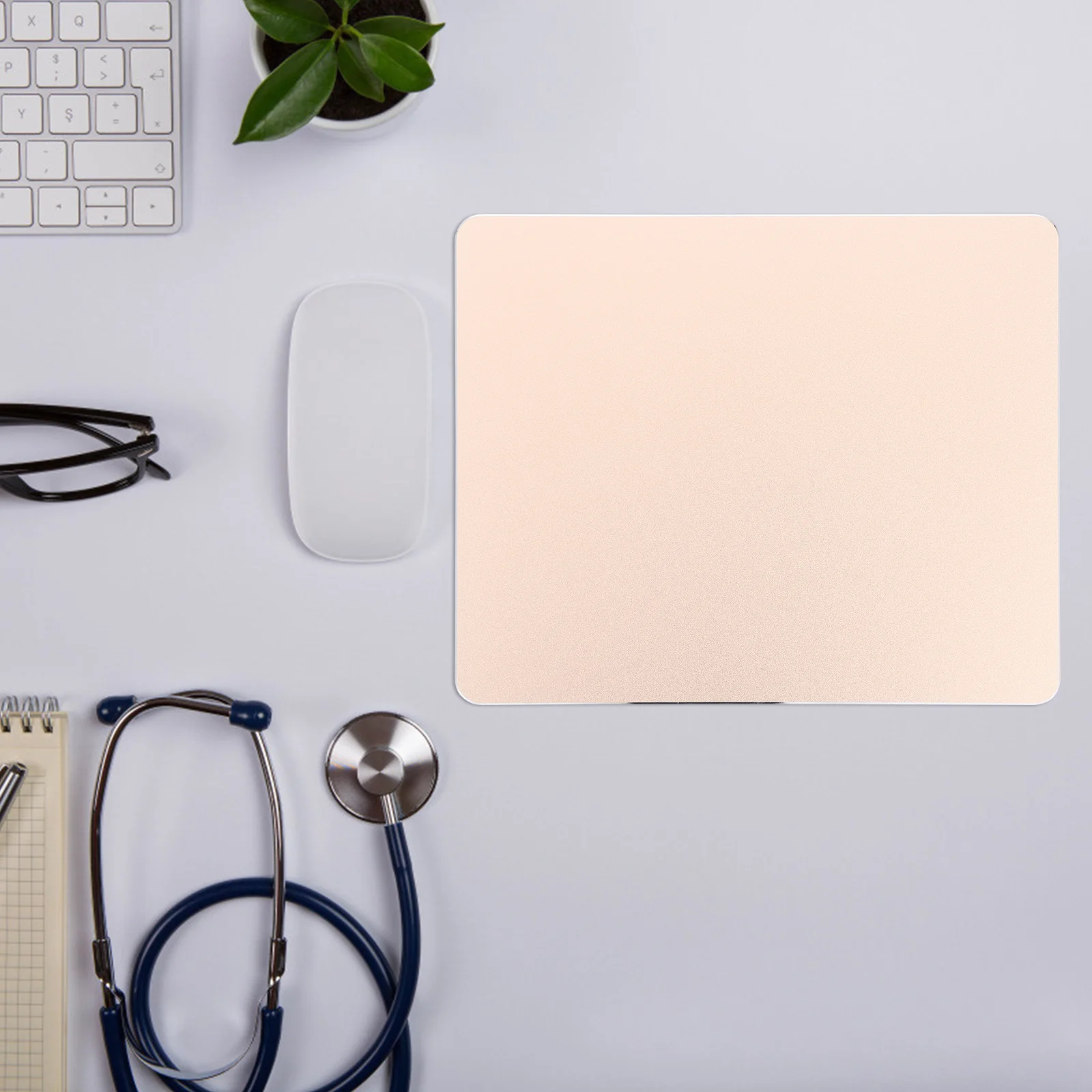 

Aluminum Alloy Mouse Pad 40X40Cm Lightweight Non-Slip Ergonomic Design For Office Gaming Desktop Metal Mouse Mat