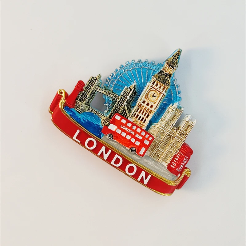 Britain，Big Ben，landmark buildings，3D Stereoscopic，Tourism Souvenirs，Resin painting，Decoration home，Refrigerator magnets