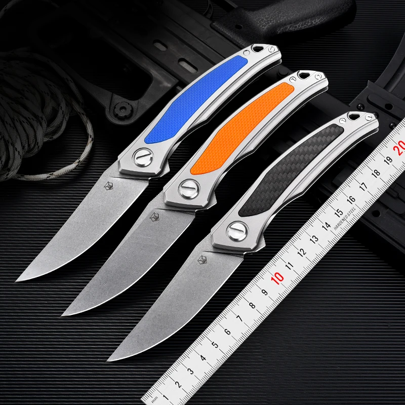 Quantum Bear folding knife, Cromax PM steel, handy pocket knife, diving cutter, emergency rescue tool, sharp fruit knife