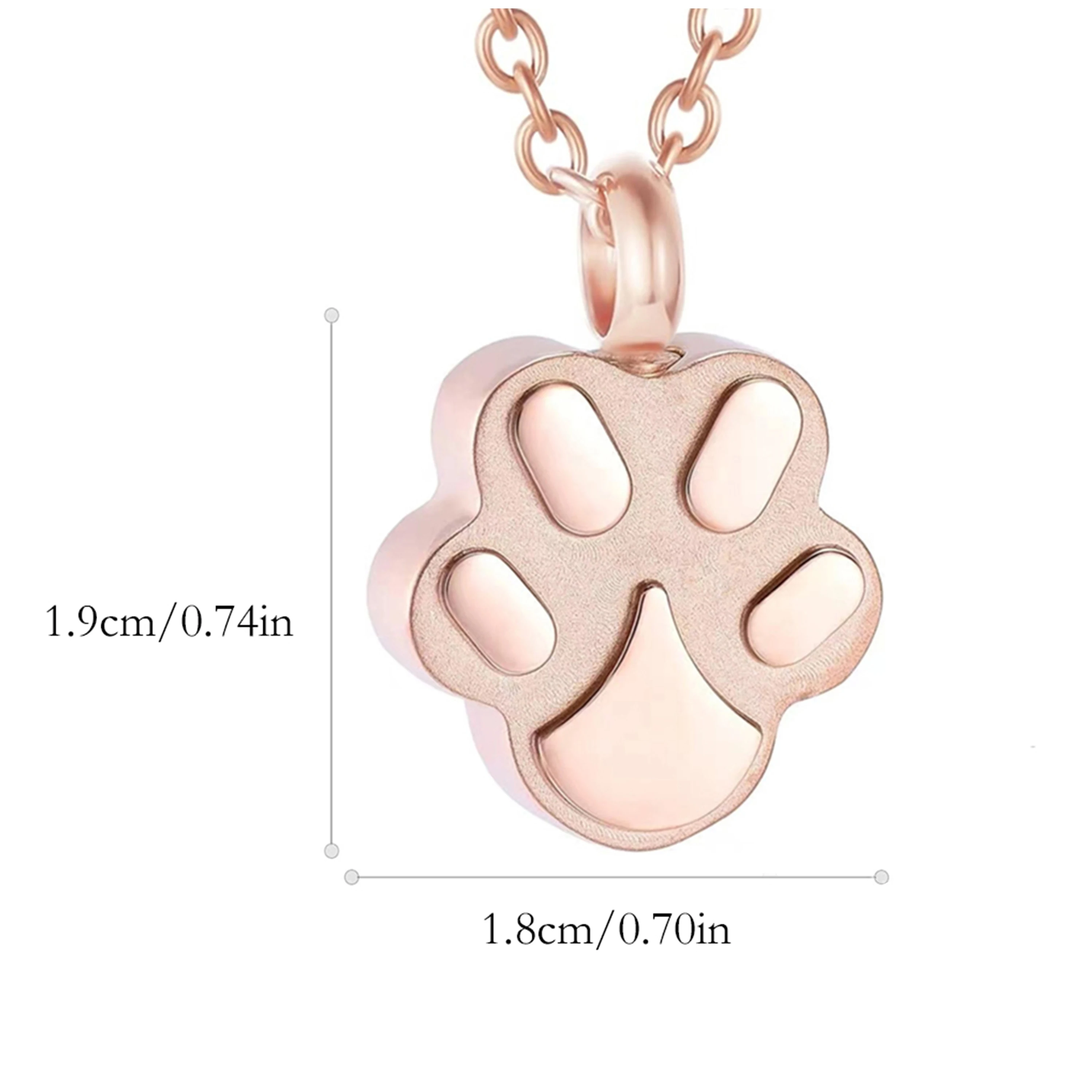 Joyería para Cenizas de Mascotas: Colgante con Huella de Pata, Collar Urna para Mascotas, Joyería Conmemorativa para Cenizas de Perros/Gatos