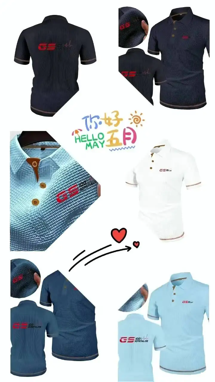 NEW Polo Shirt Lightweight Versatile Tshirt Ice Silk Bone Flower Tops Outdoor Adventure GS 100% Adrenaline Motorrad Biker Polos
