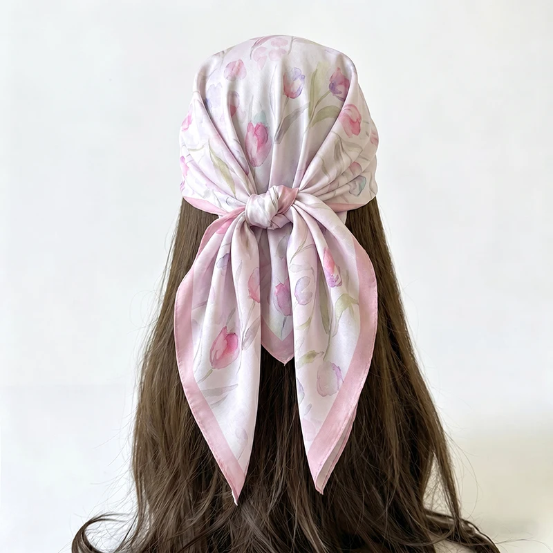 

Print Scarf Turban Luxury Hijab Bandana Head Wrap Headscarf Shawl Neckerchief Headband Windproof Wraps Handkerchief Female Fashi