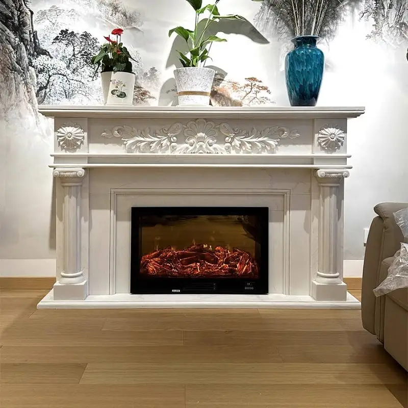 

White Small Living Room Fireplace Classic High Nordic Decoration Living Room Cabinets Corner Arched Mueble Salon Furniture Home