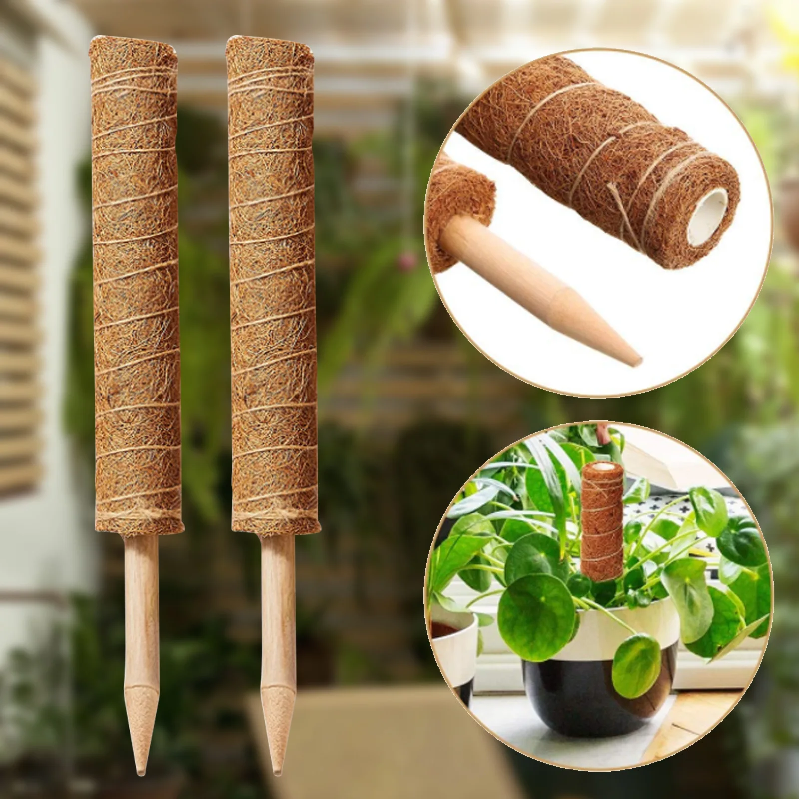 Plant Climbing Coir Totem Pole Safe Gardening Coconut Stick For Climbing Plants Vines And Creepers Plant Support