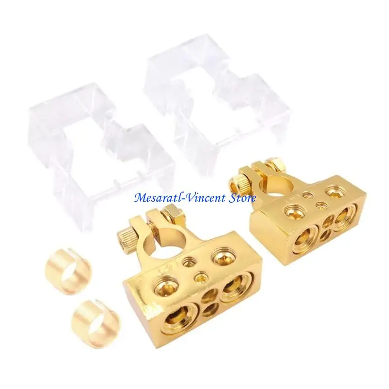 A70F Car Battery Terminal Connectors 0/2/4/8/10 Gauge Positive Negative Auto Car Marine Battery Terminal Connectors Shims
