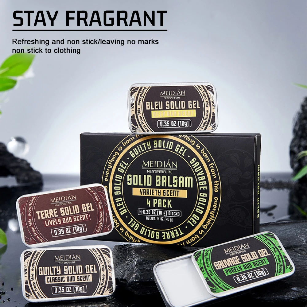 [Fragrance Once for Seven Days] Men's Gulong Perfume Solid Fragrance 10g. Smear Solid Fragrance.