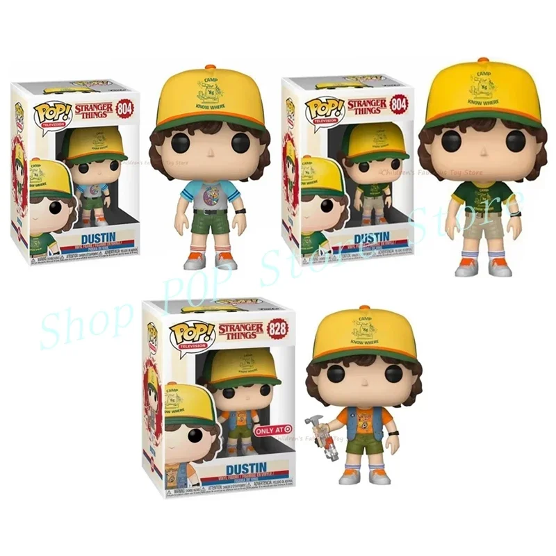 สินค้ามาใหม่ Funko POP 3 สไตล์ Dustin # 804 ดัสติน # 828 PVC รูปตุ๊กตาของเล่นของขวัญเด็กของขวัญวันเกิด