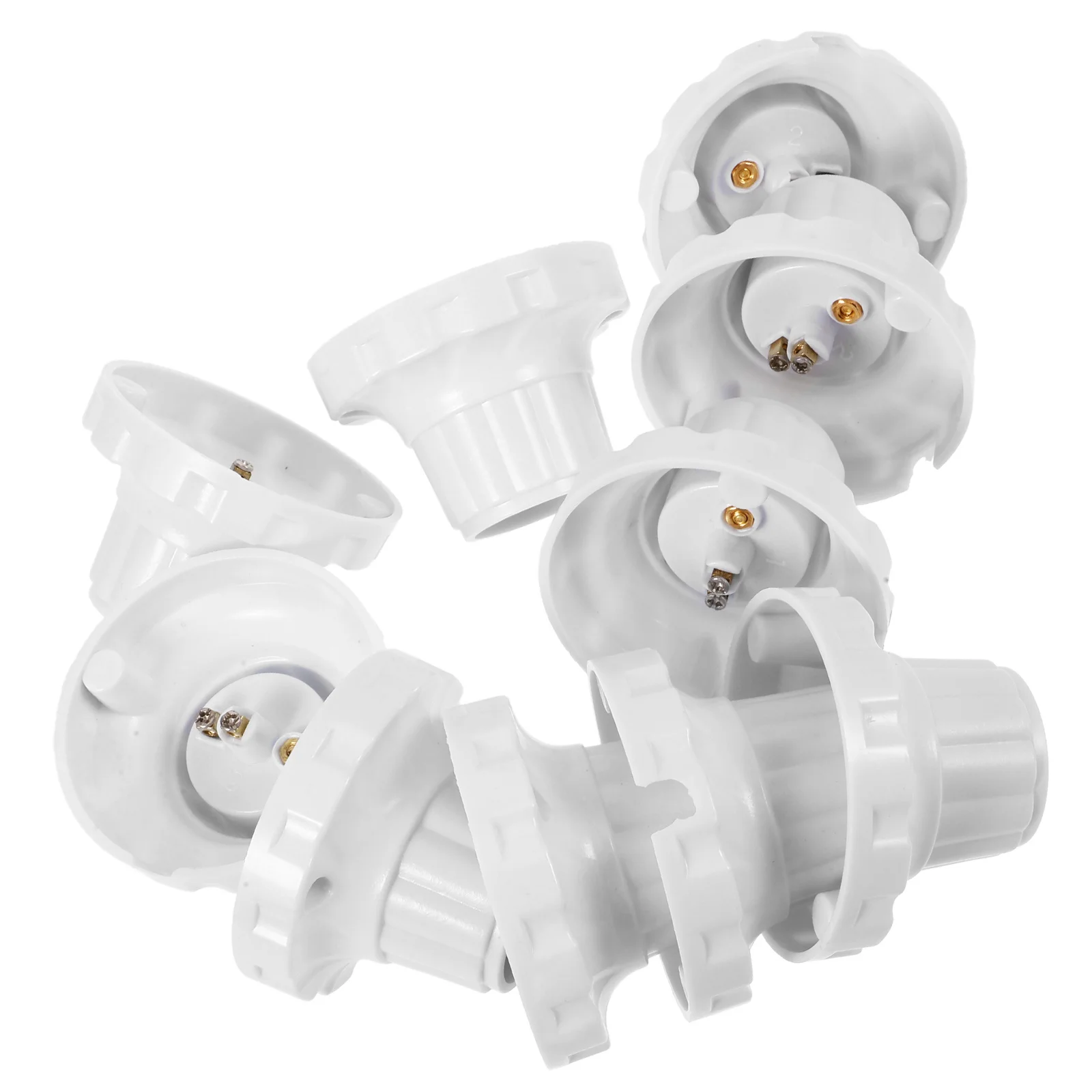 

10Pcs Reliable High Temperature Resistant Lamp Socket Lamp Holder Screw-in Replacement Light Socket Parts Light Sockets
