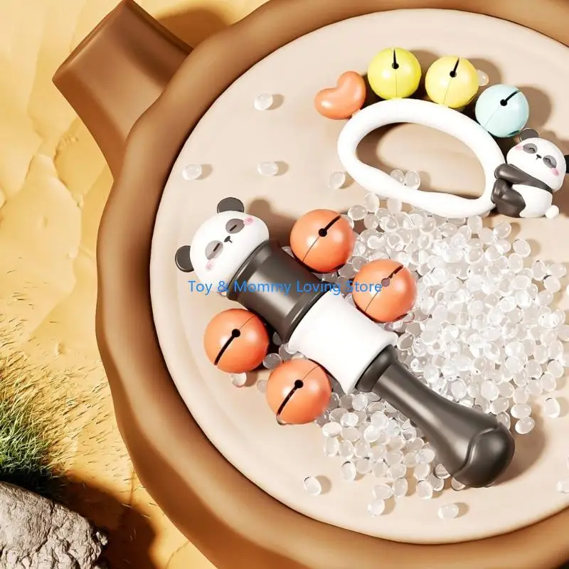 Y1QF Baby Shaker Panda Rattle Toy Baby Shaker Stroller Cartoon Musical Instrument