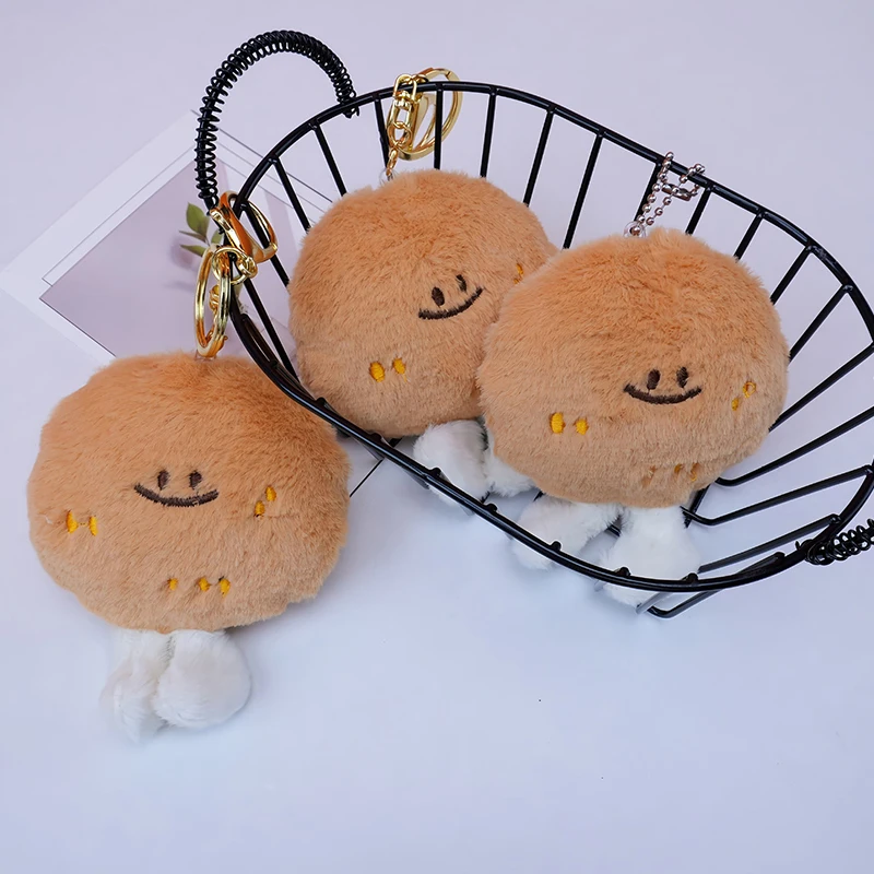 Cute Funny Small Potato Plush Keychain Cartoon Potato Plush Dolls Pendant Creative Backpack Decoration Accessories Gifts