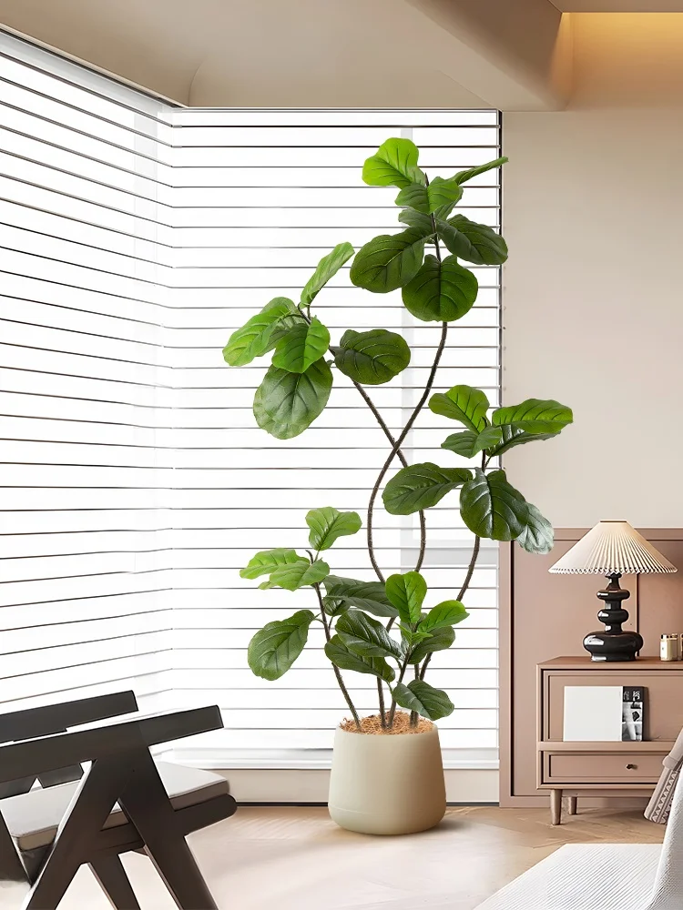 

Высококачественное крупное искусственное фикусовое дерево для гостиной и балкона, напольное украшение, роскошное декоративное растение