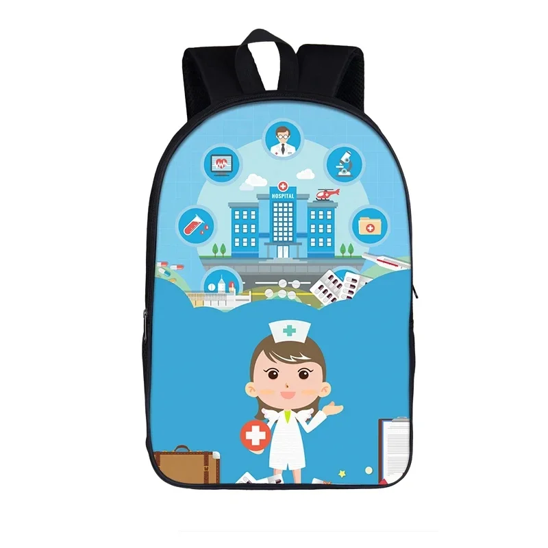 2023 New Cartoon Angel Nurse Doctor Backpack for Teenager Girls Daypack Children School Bag Kids School Backpacks Book Bag Gift