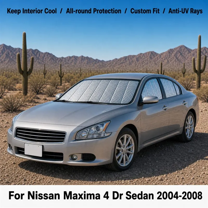 

For Nissan Maxima 4 Dr Sedan 2004-2008 Full Set Car Window Sunshades UV Block Privacy Heat Insulated Foldable Car Curtain