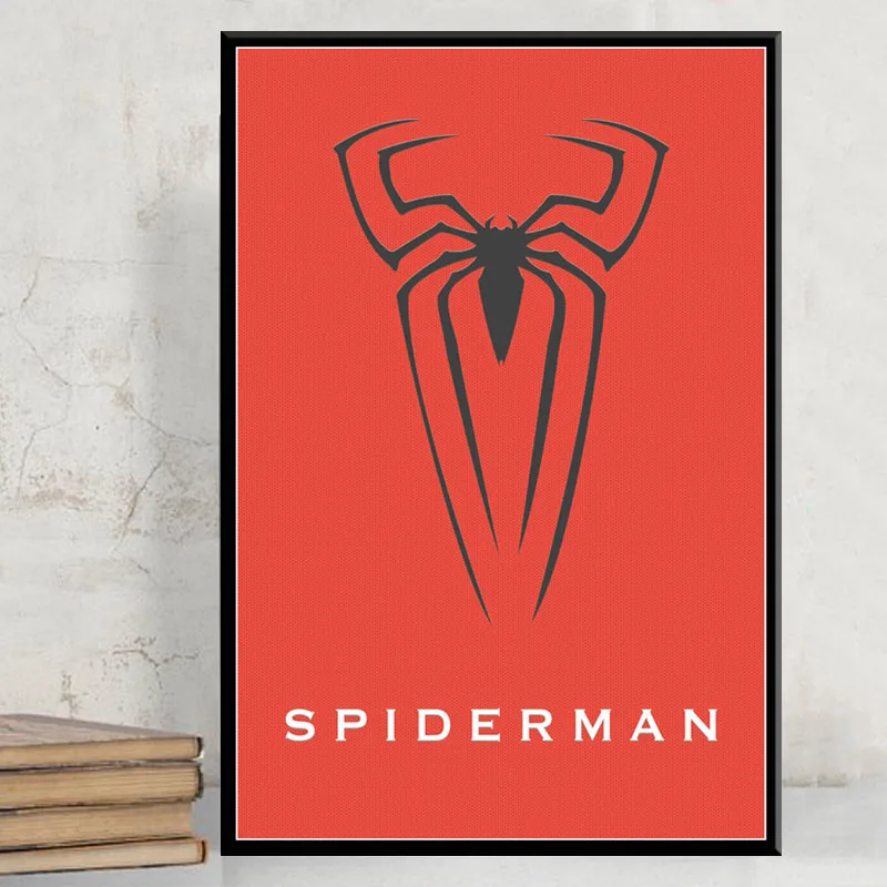 Canvas Painting Disney Classic Marvel Movie Poster Spiderman Superhero Poster and Print Wall Art Picture for Kid Room Home Decor