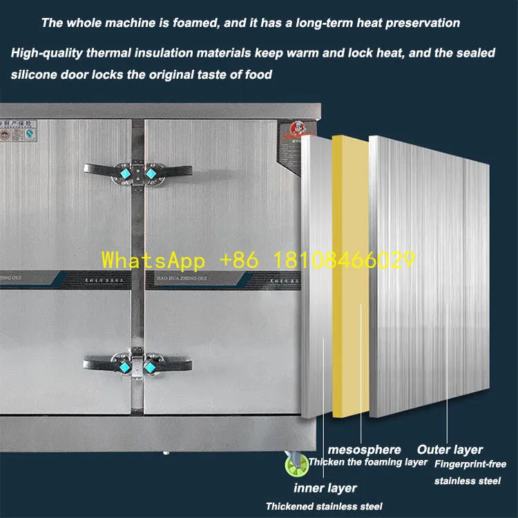 

Электрическая пароварка, оборудование для столовой, паровой шкаф, коммерческая промышленная булочка с морепродуктами, рисом