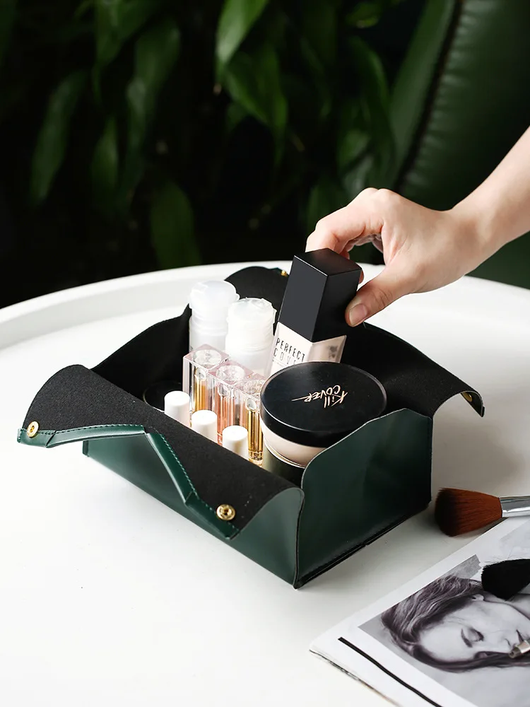 Leder Tissue Box Serviettenhalter Auto Tissue Box Hause Wohnzimmer Halter Fall Lagerung Hotel Karton Haushalt Hause Große Lagerung – Detail 5