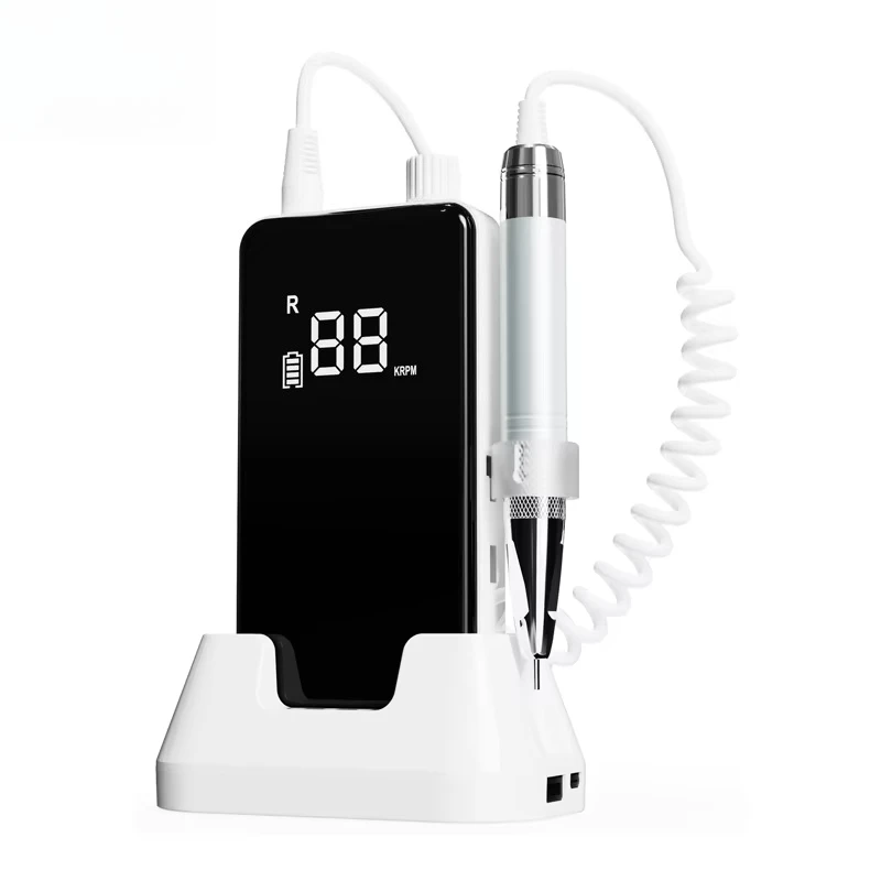 Rechargeable Portable Brushless 40000rpm Strong Electric Efile Gel Design Supply Pedicure and Manicure Nail Filing Drill Machine