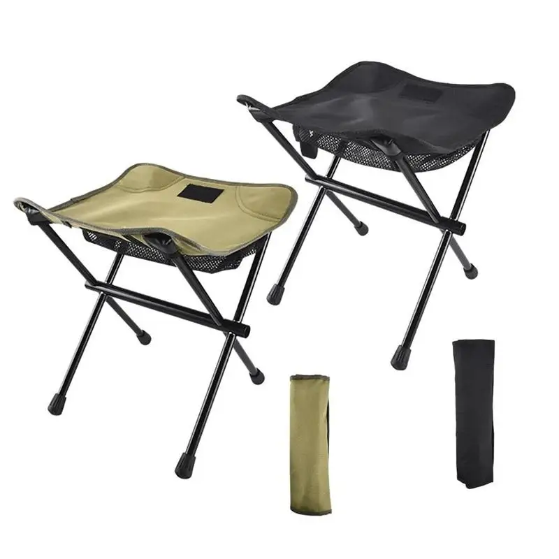 

Portable Folding Camping Stools Outdoor Foldable Campstool Beach Picnic Fishing Chair Aluminium Alloy Lighweight Furniture