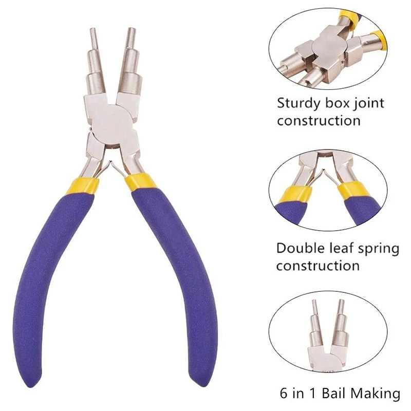 Jewelry Pliers Set Craft And Jewelry Tool Set (Box Joint Structure)-Round Nose/Pointed Tip Cutting Pliers