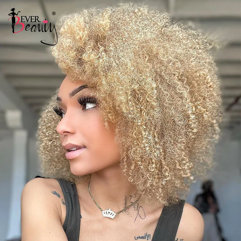 613 Blonde Afro Kinky Curly Lace Front Wigs Pre-Plucked 13x3 Lace Frontal Wigs 4B4C Colorful Wig Human Hair Wigs Ever Beauty