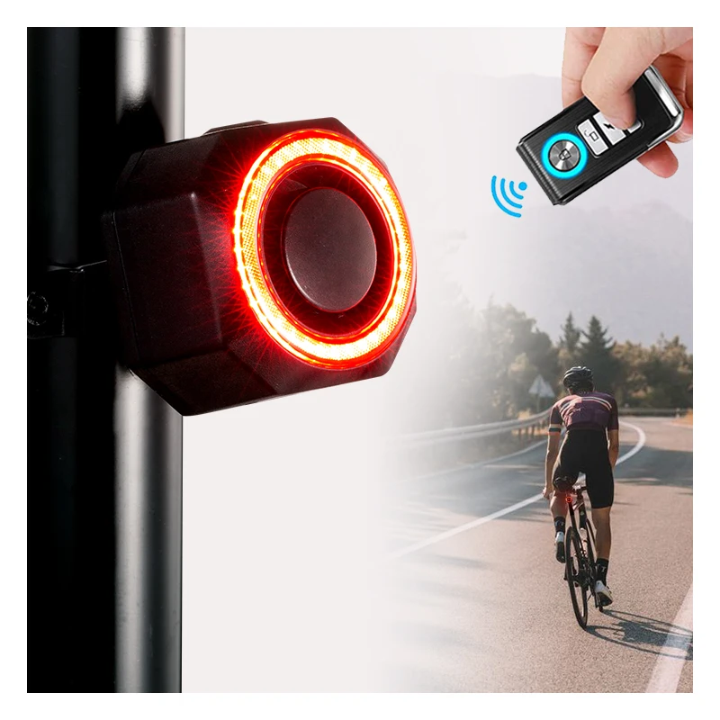 Night brake bicycle LED taillight flash IP65 rechargeable anti-theft automatic induction bicycle light PC