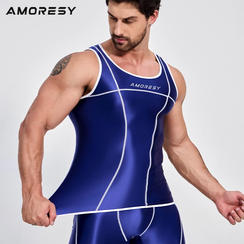 AMORESY Uranus series spandex tight sports hurdle vest Pants