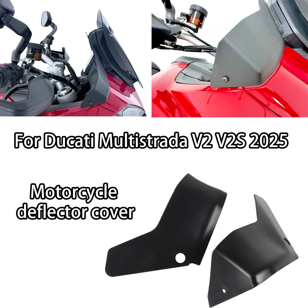 

Matte Black Pair Wind Deflectors for Ducati Multistrada V2 V2S 2025, Motorcycle Windscreen Protector